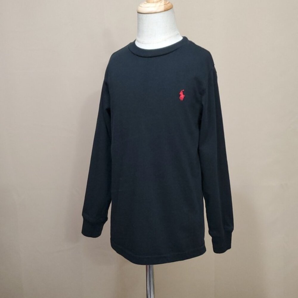 6 Boys Black Long Sleeve T-Shirt with Red Pony Polo by Ralph Lauren - Picture 8 of 10